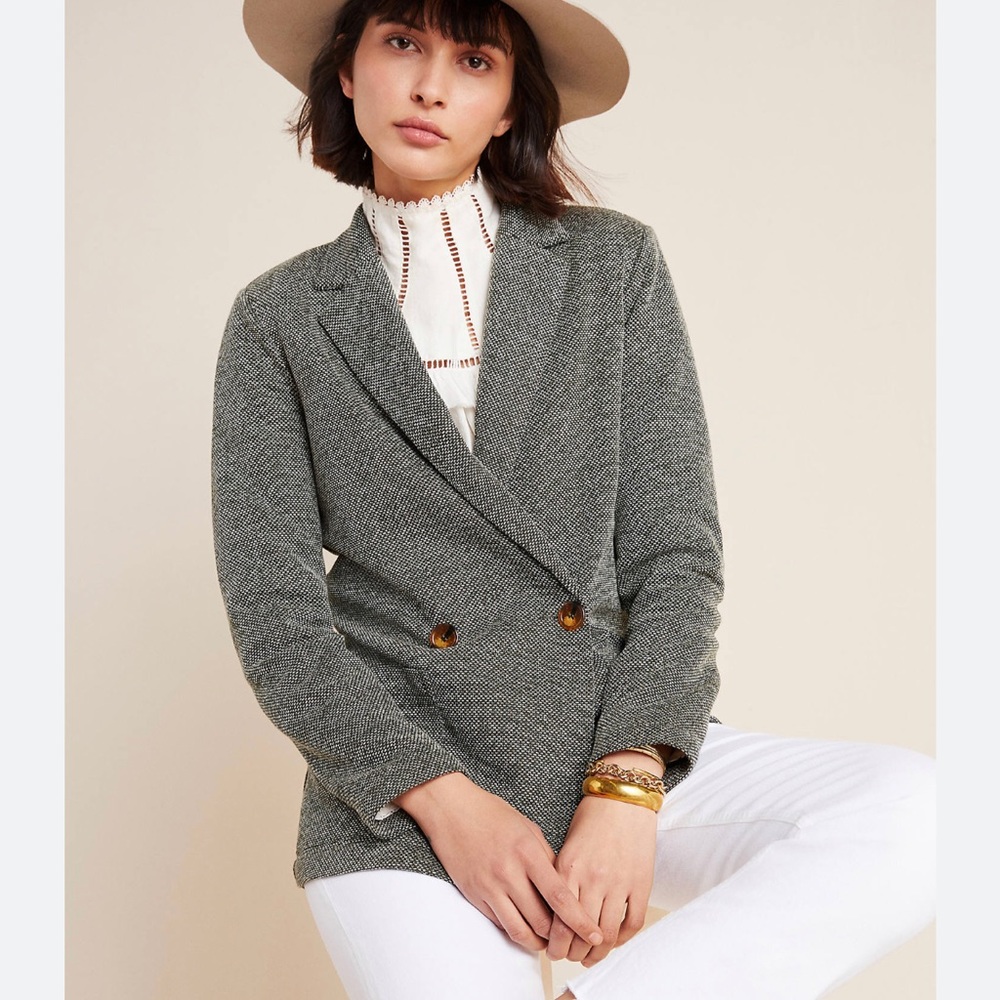 Anthropologie Cambridge Knit Blazer